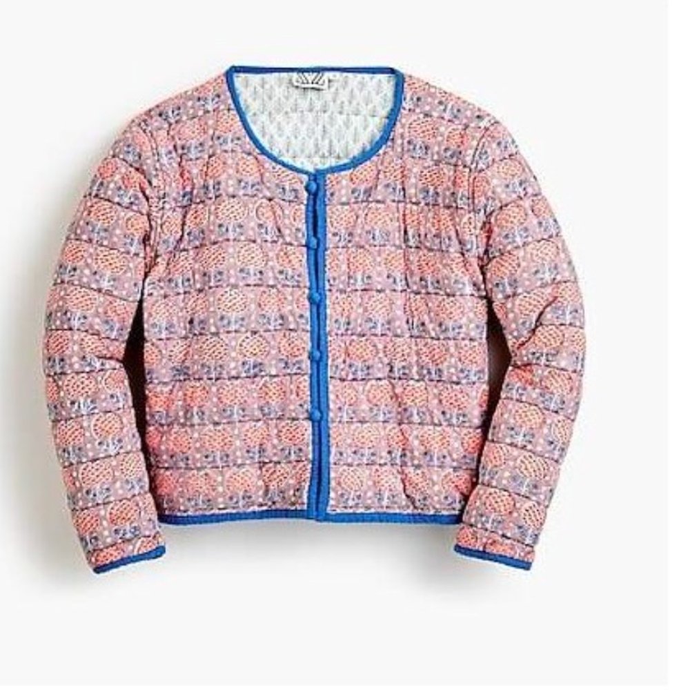 SZ Blockprints™ X J.Crew hand-block-printed reversible quilted cotton jacket